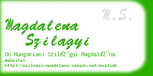 magdalena szilagyi business card